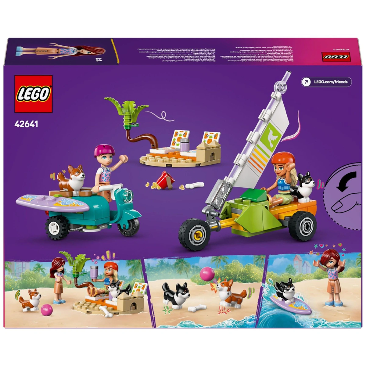 LEGO Friends Surfing Dogs and Scooter Adventure Set 42641
