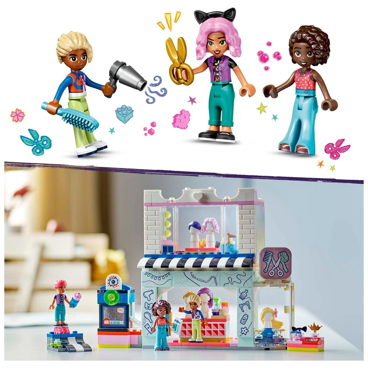 LEGO Friends Hair Salon and Accessories Shop Toy Set 42662