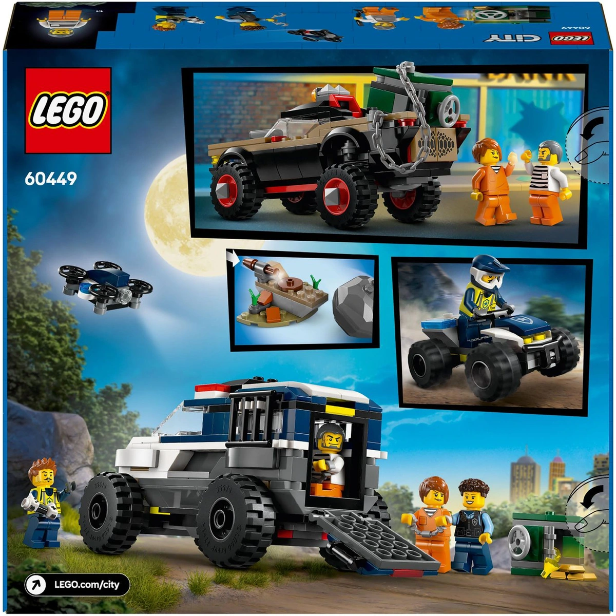 LEGO City Off-Road Police Car Chase, Building Toy Set 60449