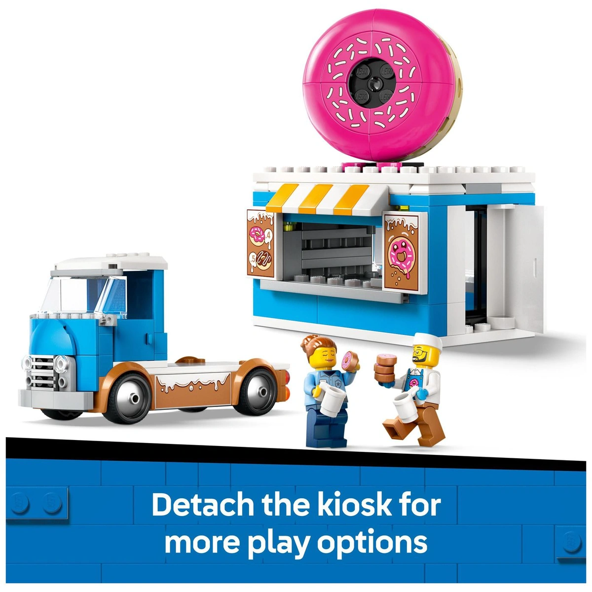 LEGO City Doughnut Truck Toy, Set with 2 Minifigures 60452