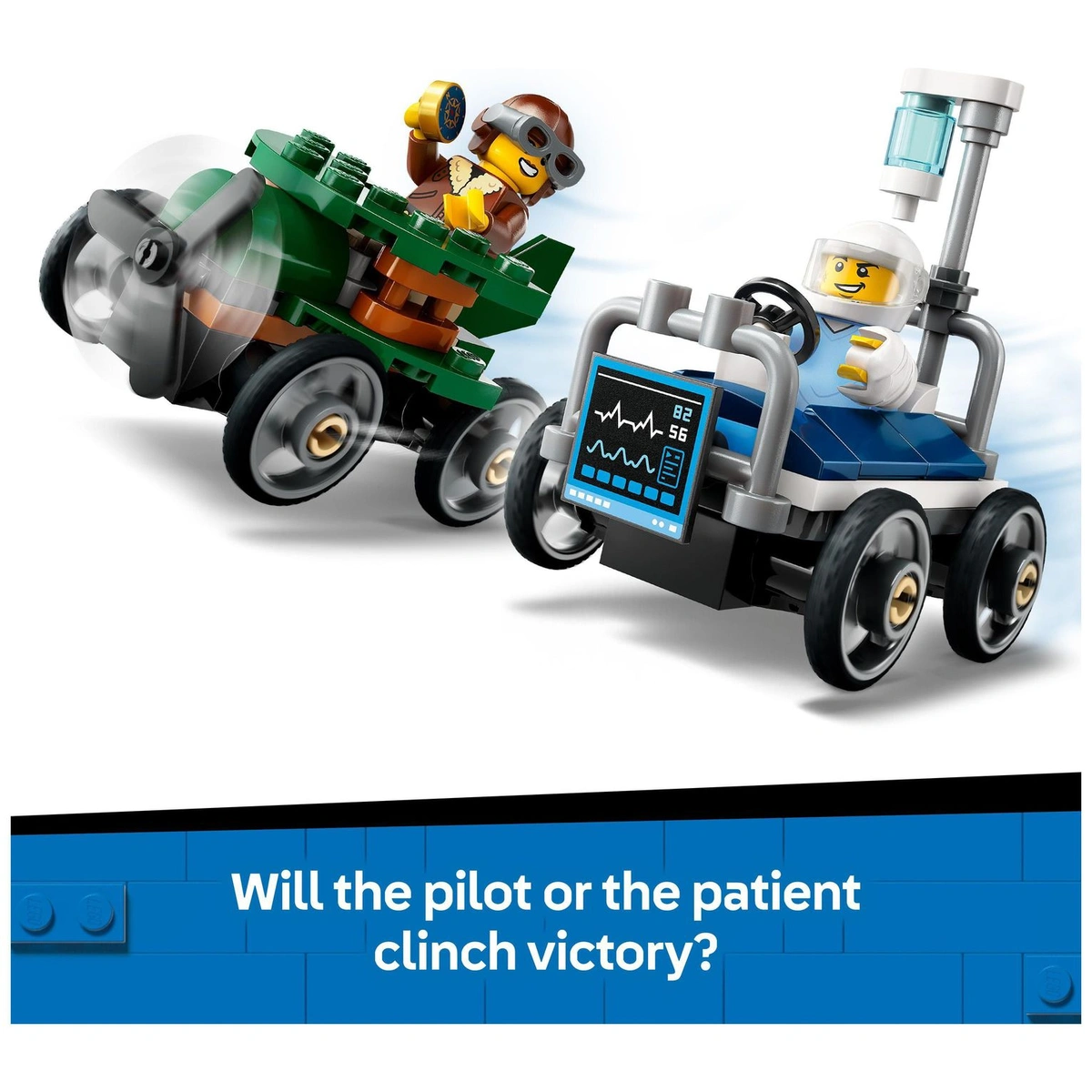 LEGO City Aeroplane vs. Hospital Bed Race Car Pack 60459