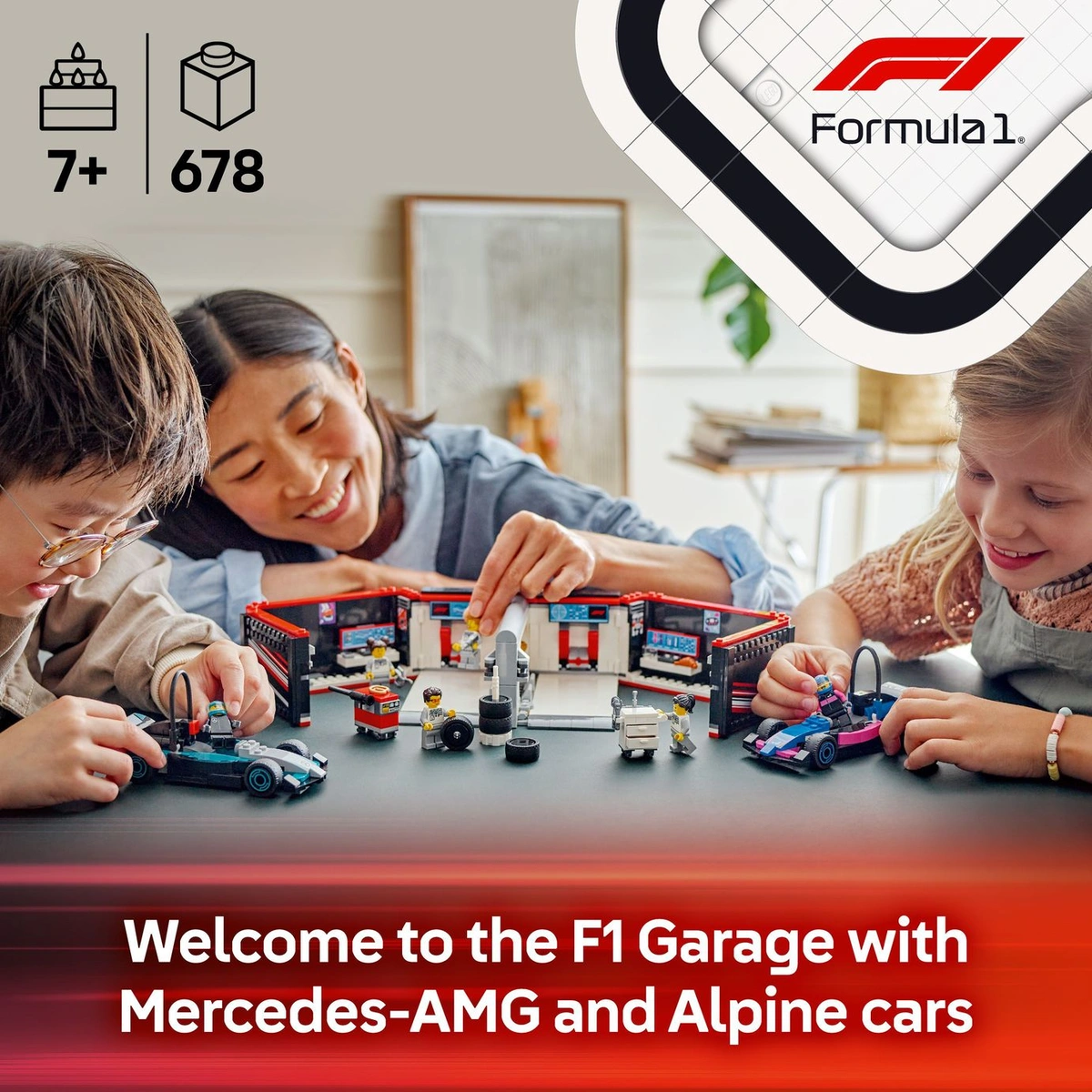 LEGO City F1 Garage & Mercedes-AMG & Alpine Cars Set 60444