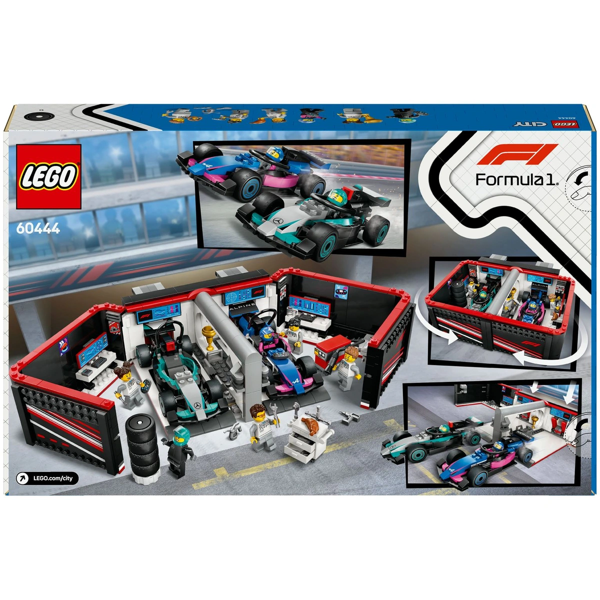 LEGO City F1 Garage & Mercedes-AMG & Alpine Cars Set 60444
