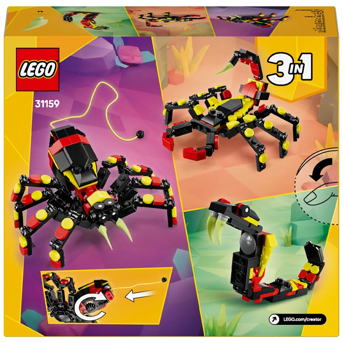 LEGO Creator 3in1 Wild Animals: Surprising Spider Toy 31159