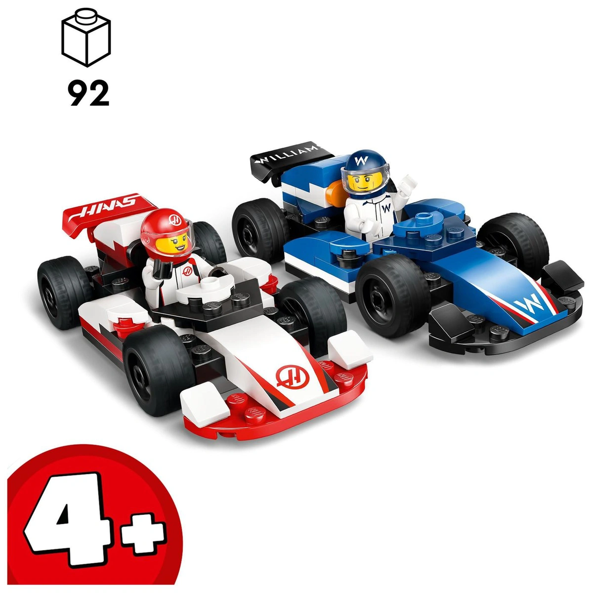 LEGO City F1 Williams Racing & Haas F1 Race Cars Set 60464