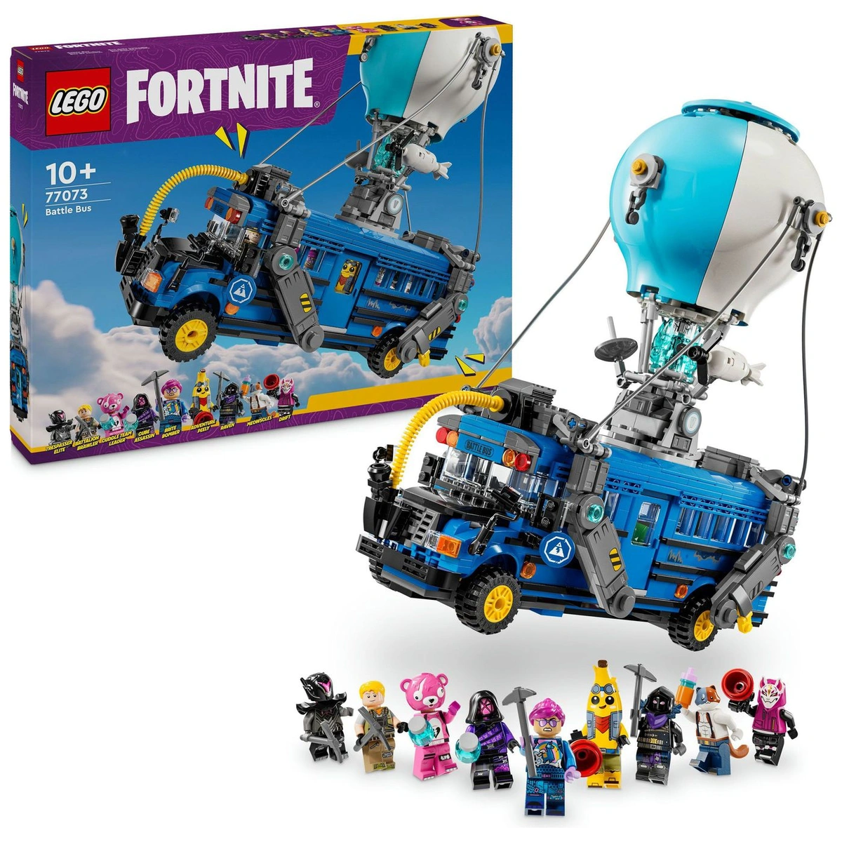 LEGO Fortnite Battle Bus Toy Set with 9 Characters 77073