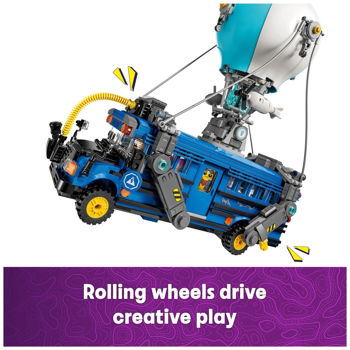 LEGO Fortnite Battle Bus Toy Set with 9 Characters 77073