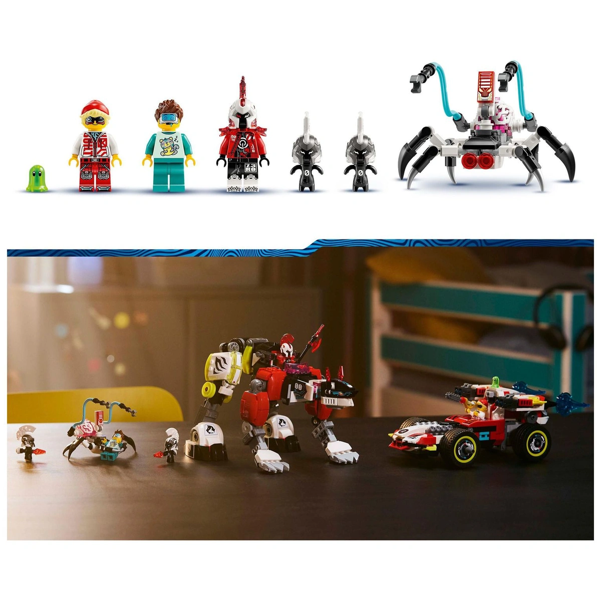 LEGO DREAMZzz 2in1 Cooper's Tiger Mech, Zero's Hot Rod 71497