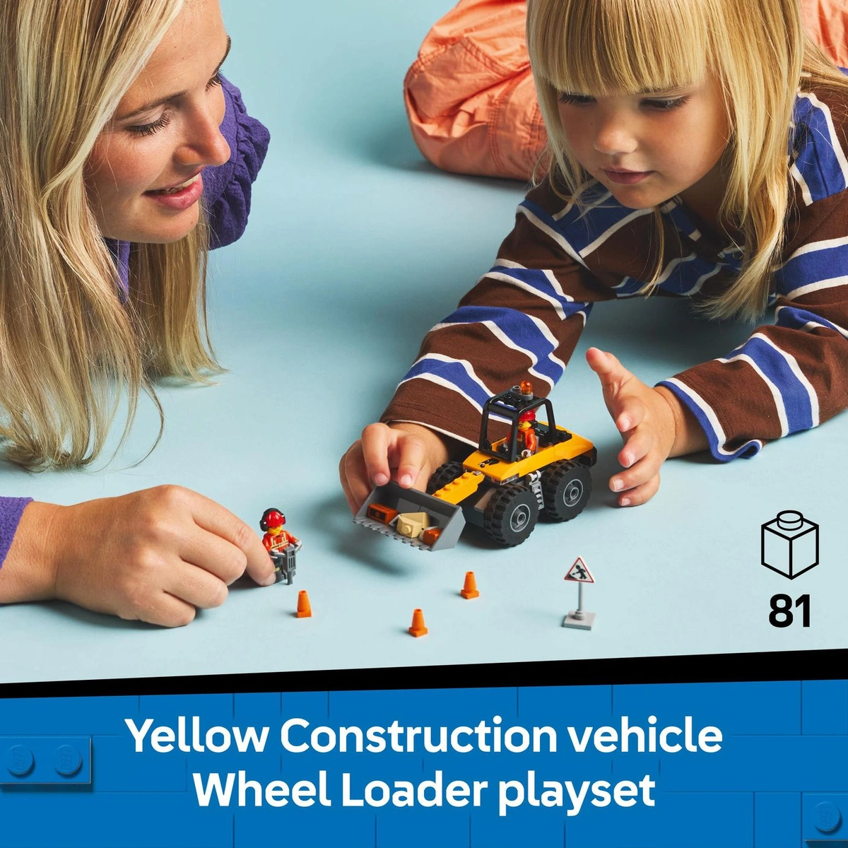 LEGO City Yellow Construction Wheel Loader Vehicle Toy 60450