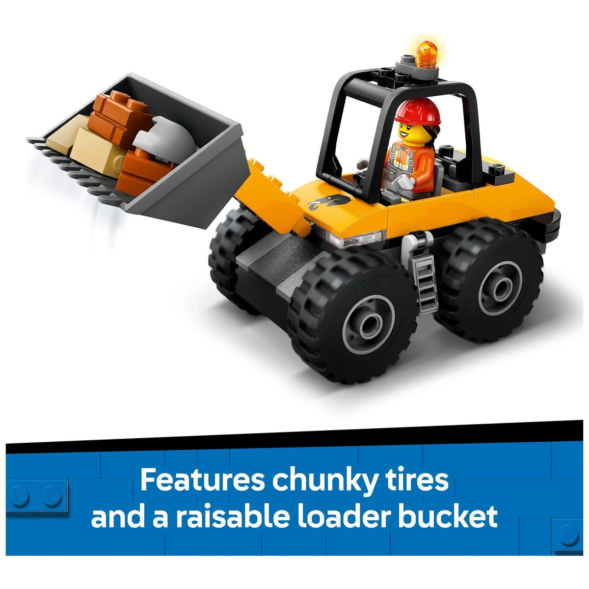 LEGO City Yellow Construction Wheel Loader Vehicle Toy 60450