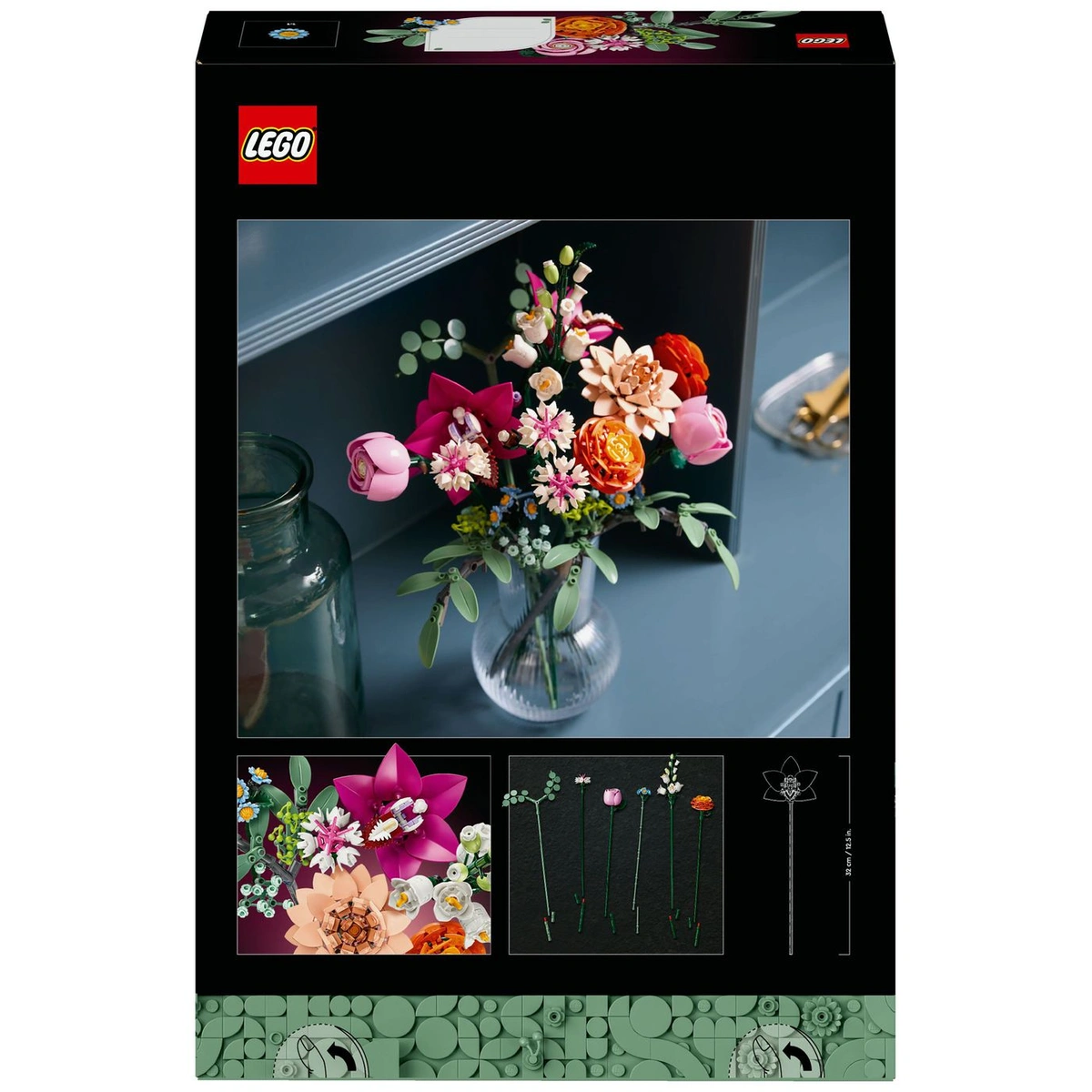 LEGO Botanicals Pretty Pink Flower Bouquet Decor Set 10342