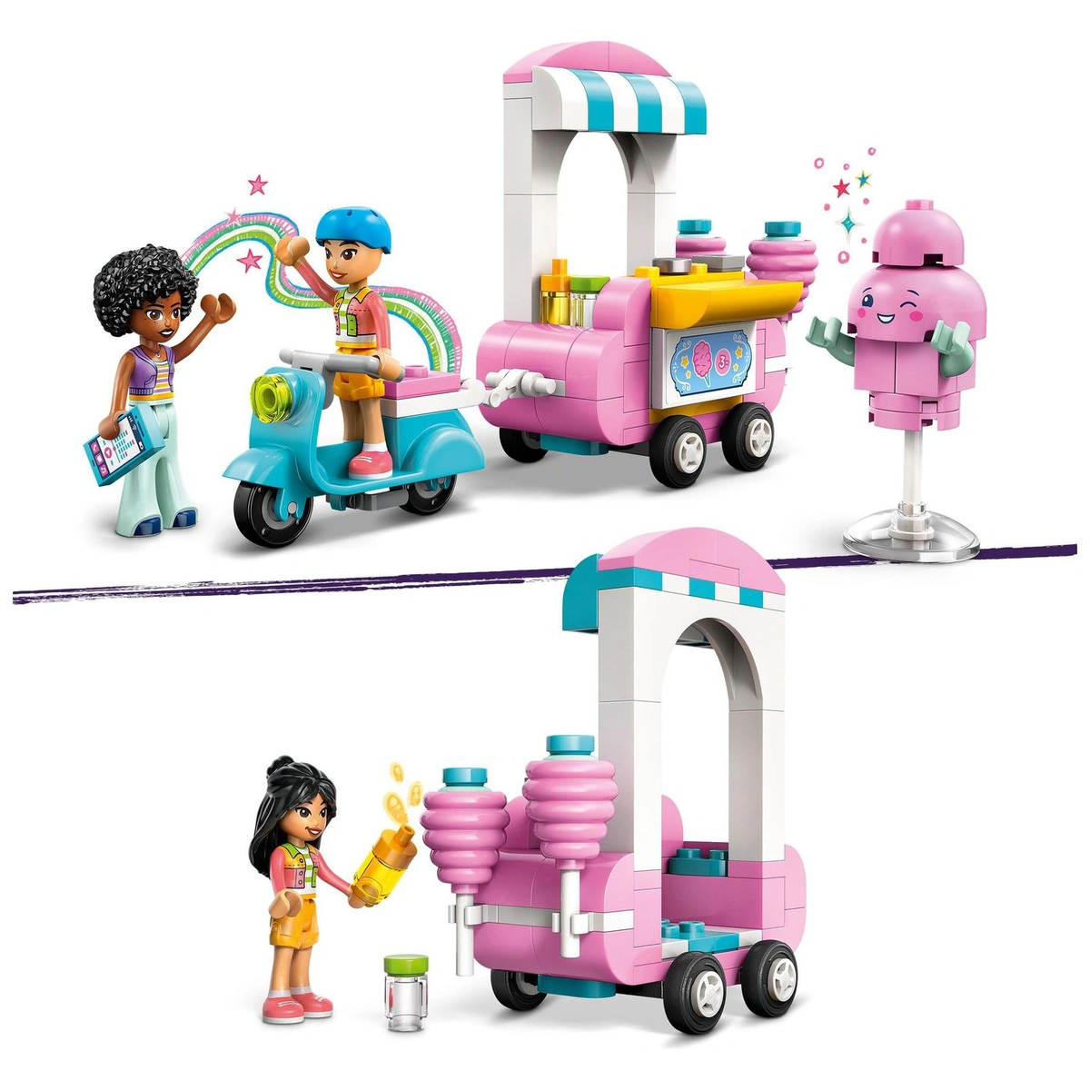 LEGO Friends Candyfloss Stand and Scooter Food Toy Set 42643