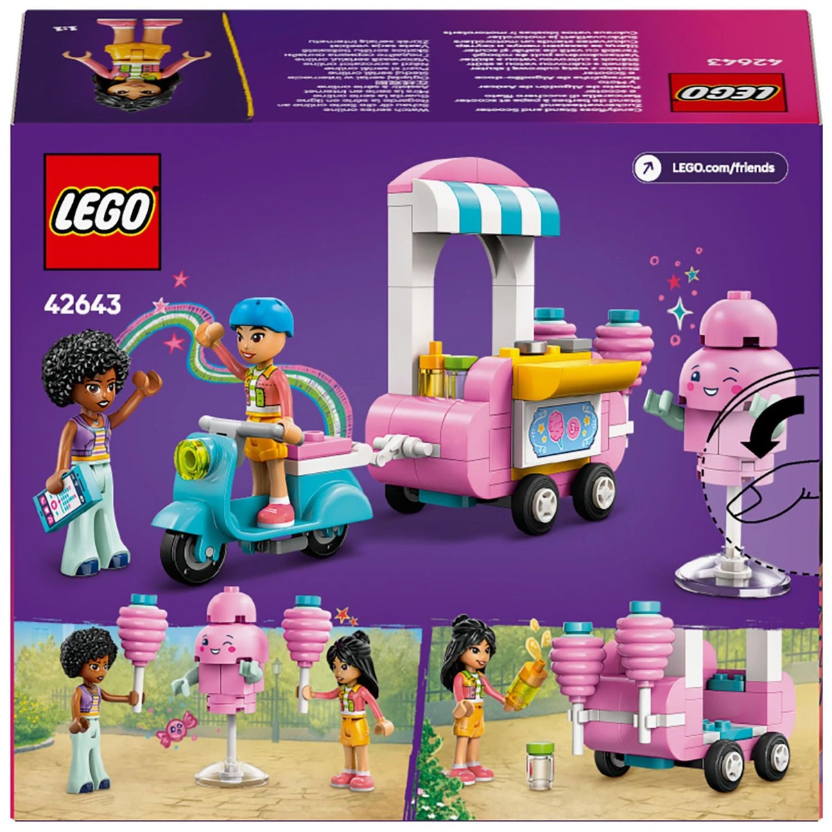 LEGO Friends Candyfloss Stand and Scooter Food Toy Set 42643