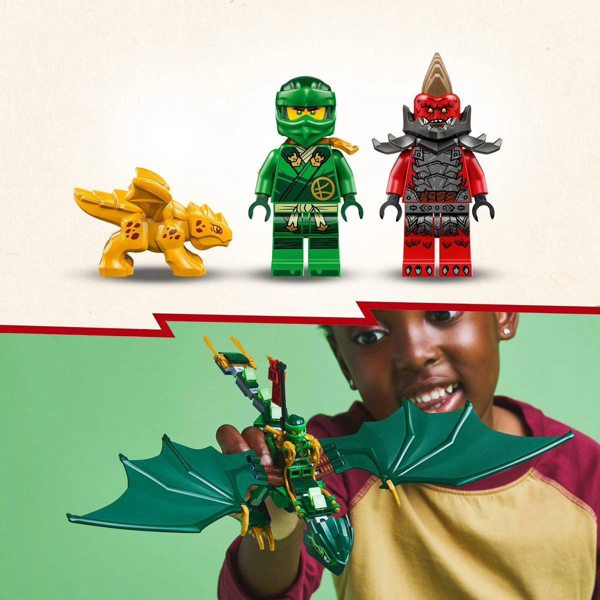 LEGO NINJAGO Lloyd's Green Forest Dragon Toy for Kids 71829