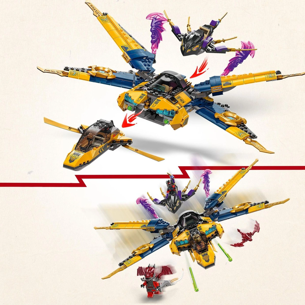 LEGO NINJAGO Ras and Arin's Super Storm Jet Ninja Toy 71833