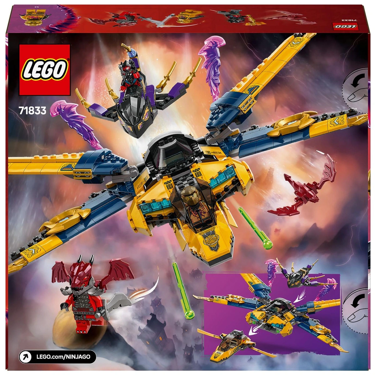 LEGO NINJAGO Ras and Arin's Super Storm Jet Ninja Toy 71833