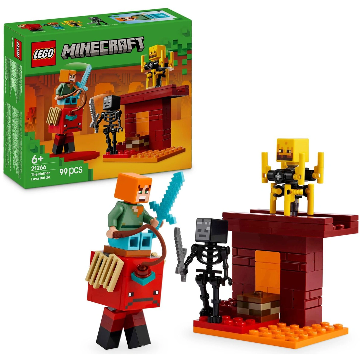 LEGO Minecraft The Nether Lava Battle Building Toy 21266