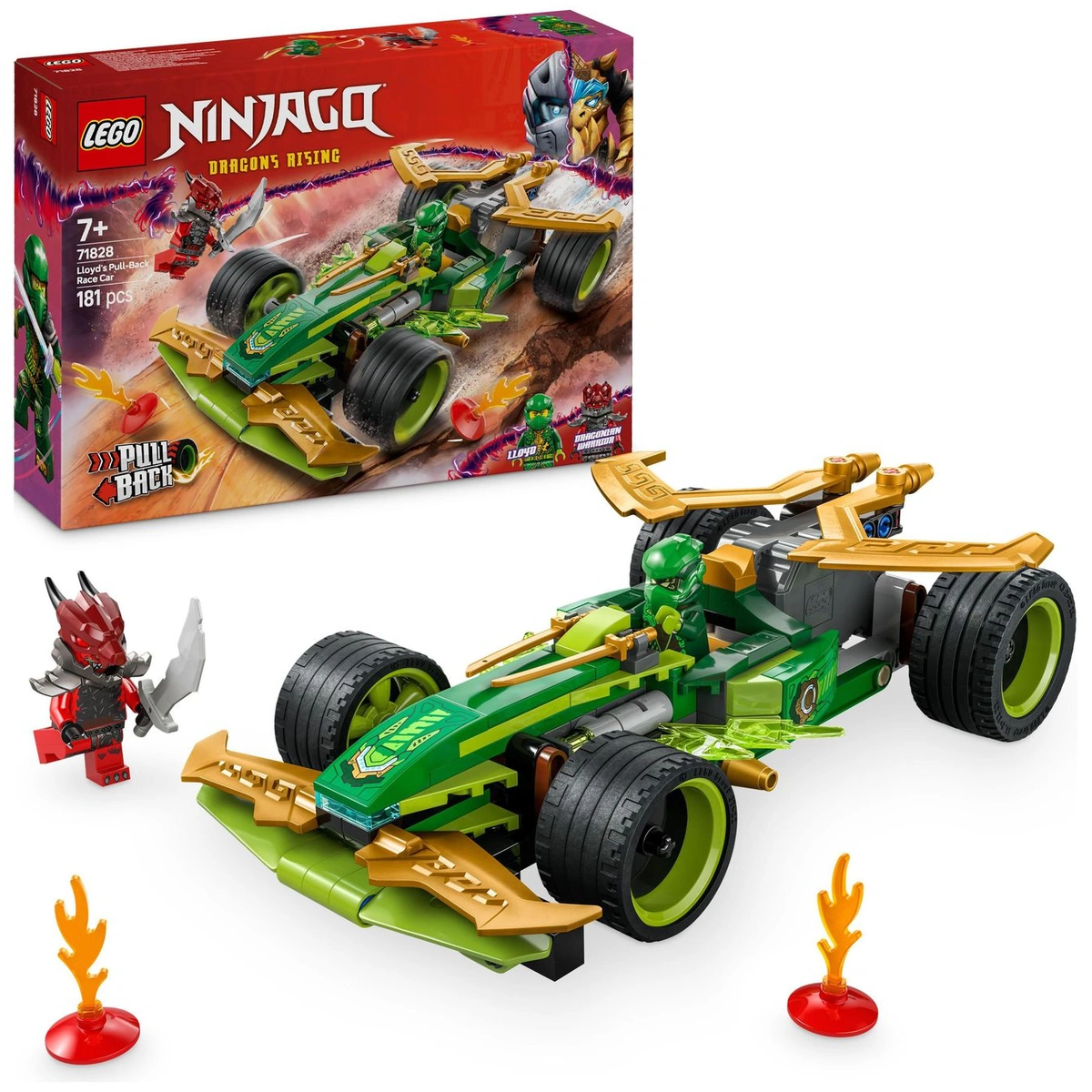 LEGO NINJAGO Lloyd's Pull-Back Race Car Toy, Ninja Set 71828