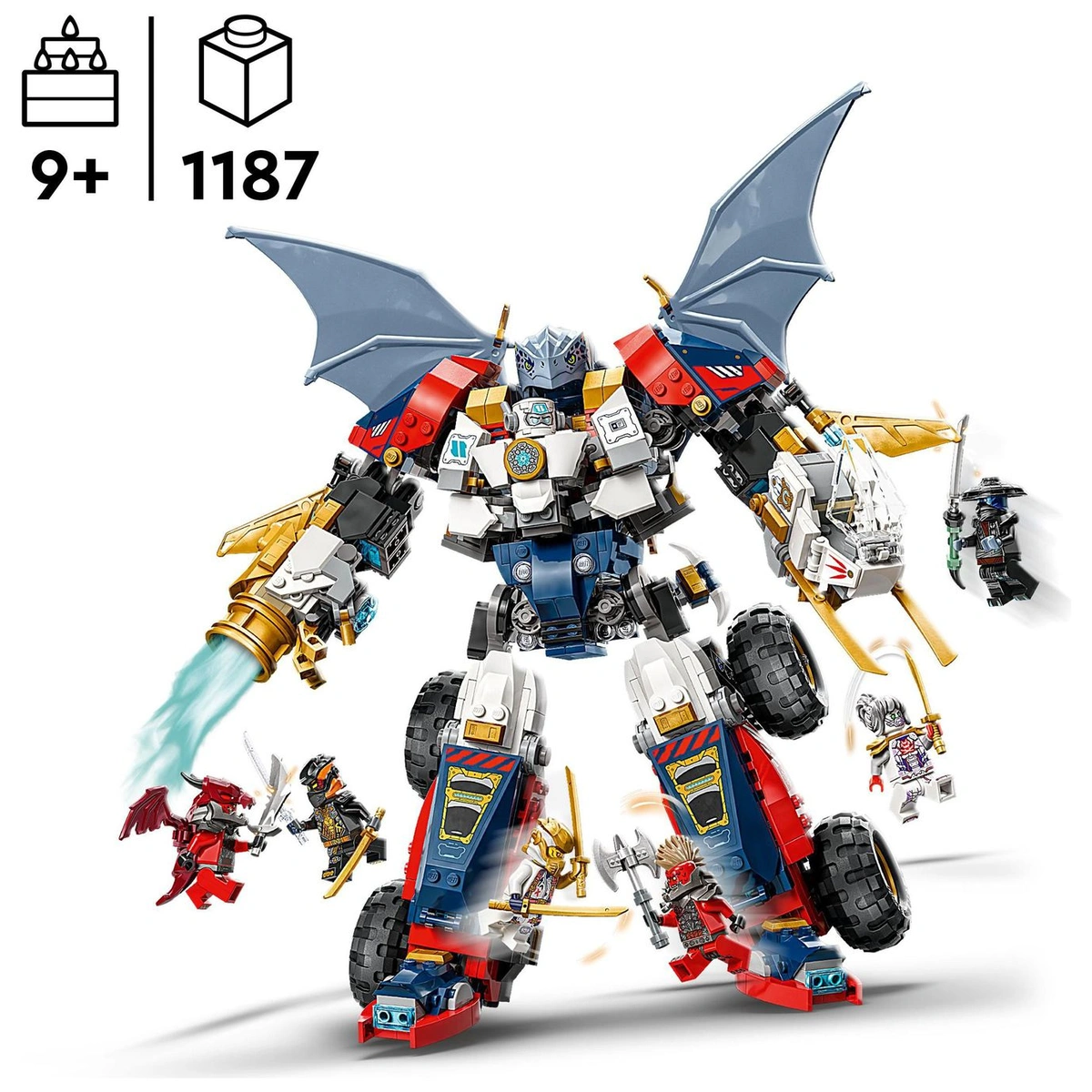 LEGO NINJAGO 4in1 Zane's Ultra Combiner Mech Ninja Toy 71834