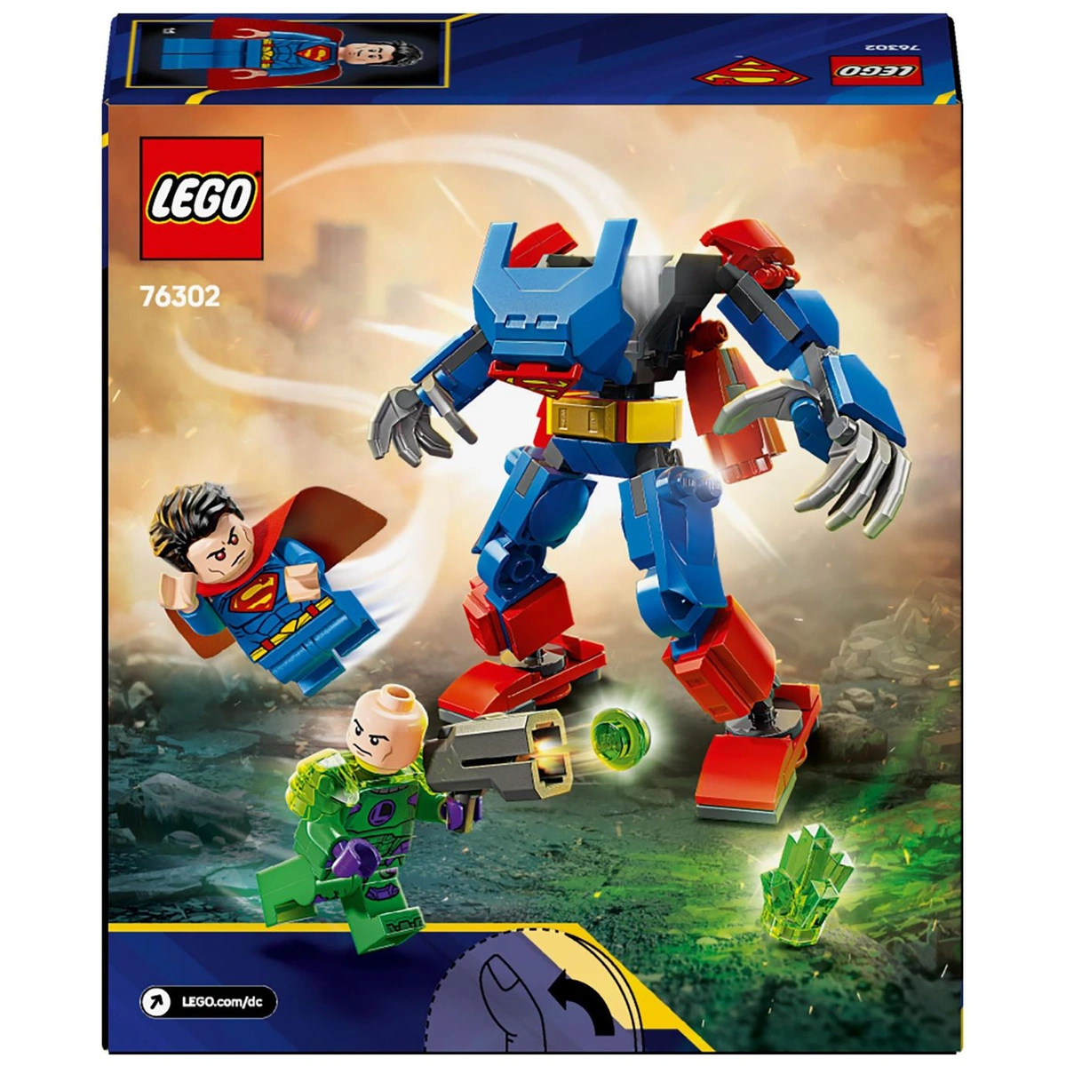 LEGO DC Superman Mech vs. Lex Luthor Super Hero Toy 76302
