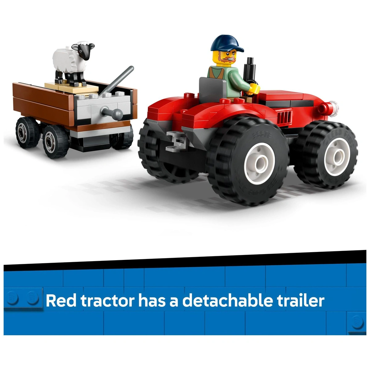 LEGO City Red Farm Tractor with Trailer & Sheep Toys 60461
