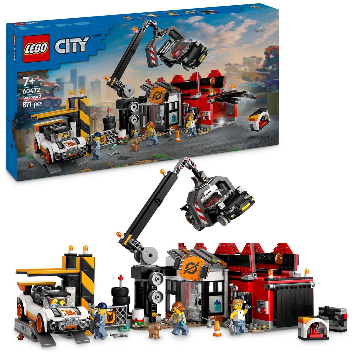 LEGO City Scrapyard with Cars, Building Toy Set 60472