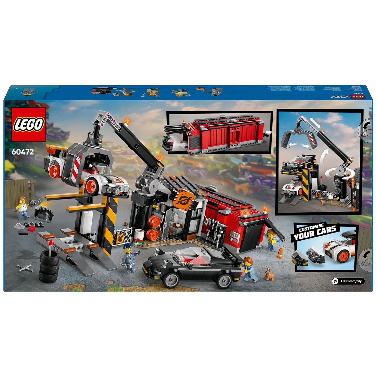 LEGO City Scrapyard with Cars, Building Toy Set 60472