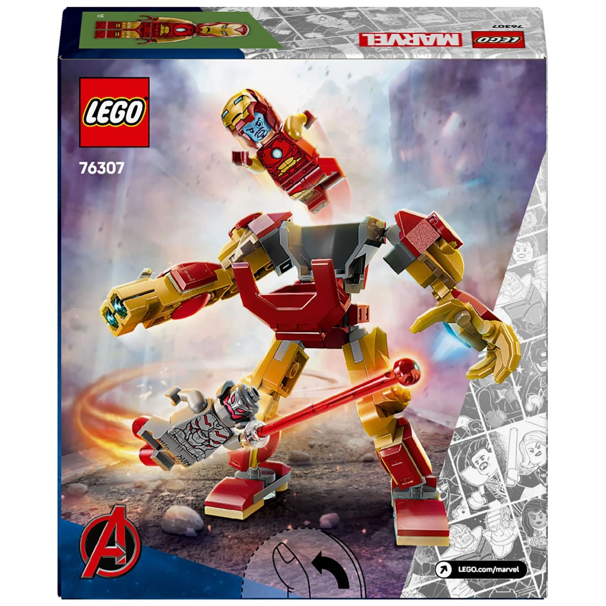 LEGO Marvel Iron Man Mech vs. Ultron Building Toy Set 76307