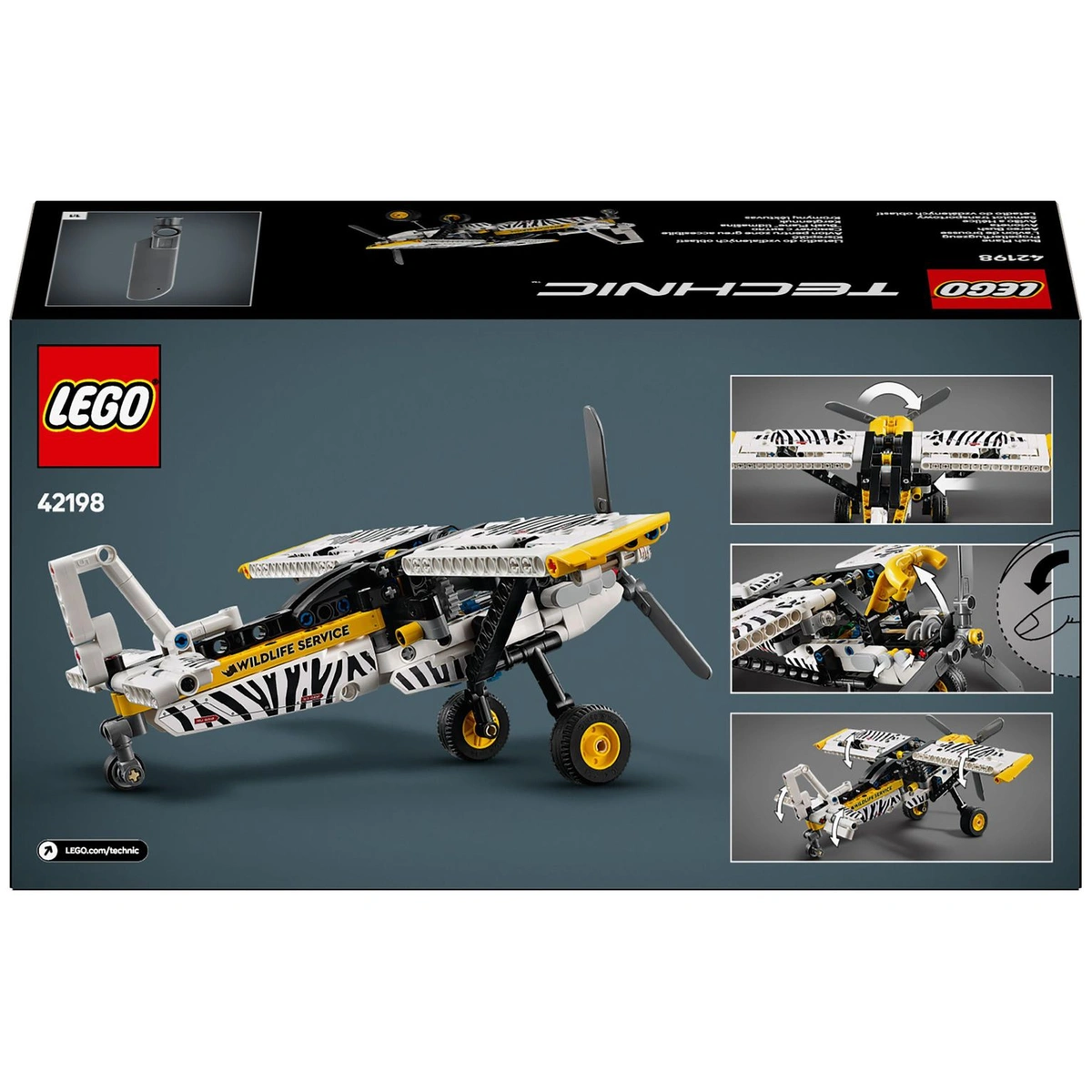 LEGO Technic Bush Plane Building Toy Set for Kids 42198