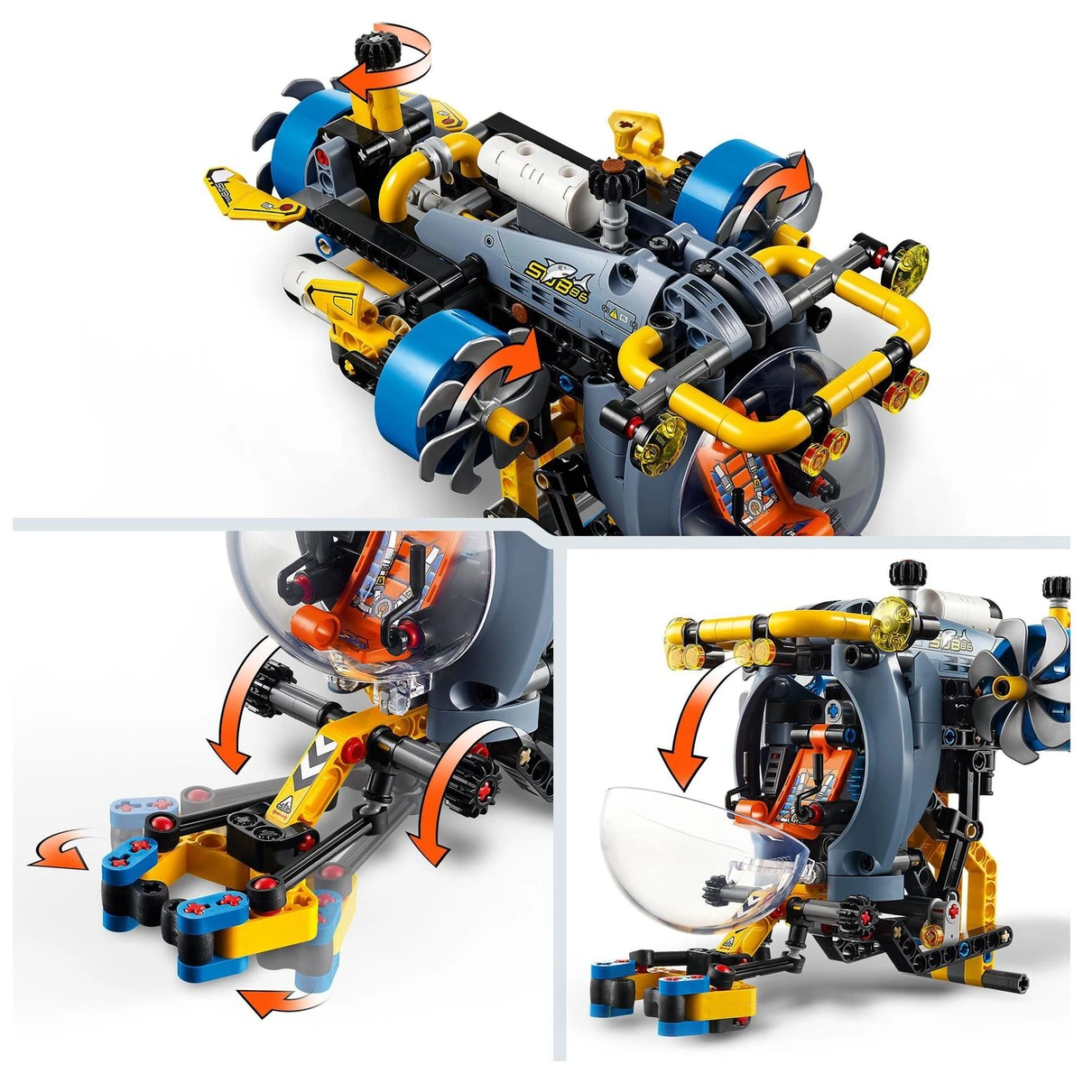 LEGO Technic Deep-Sea Research Submarine Building Toy 42201