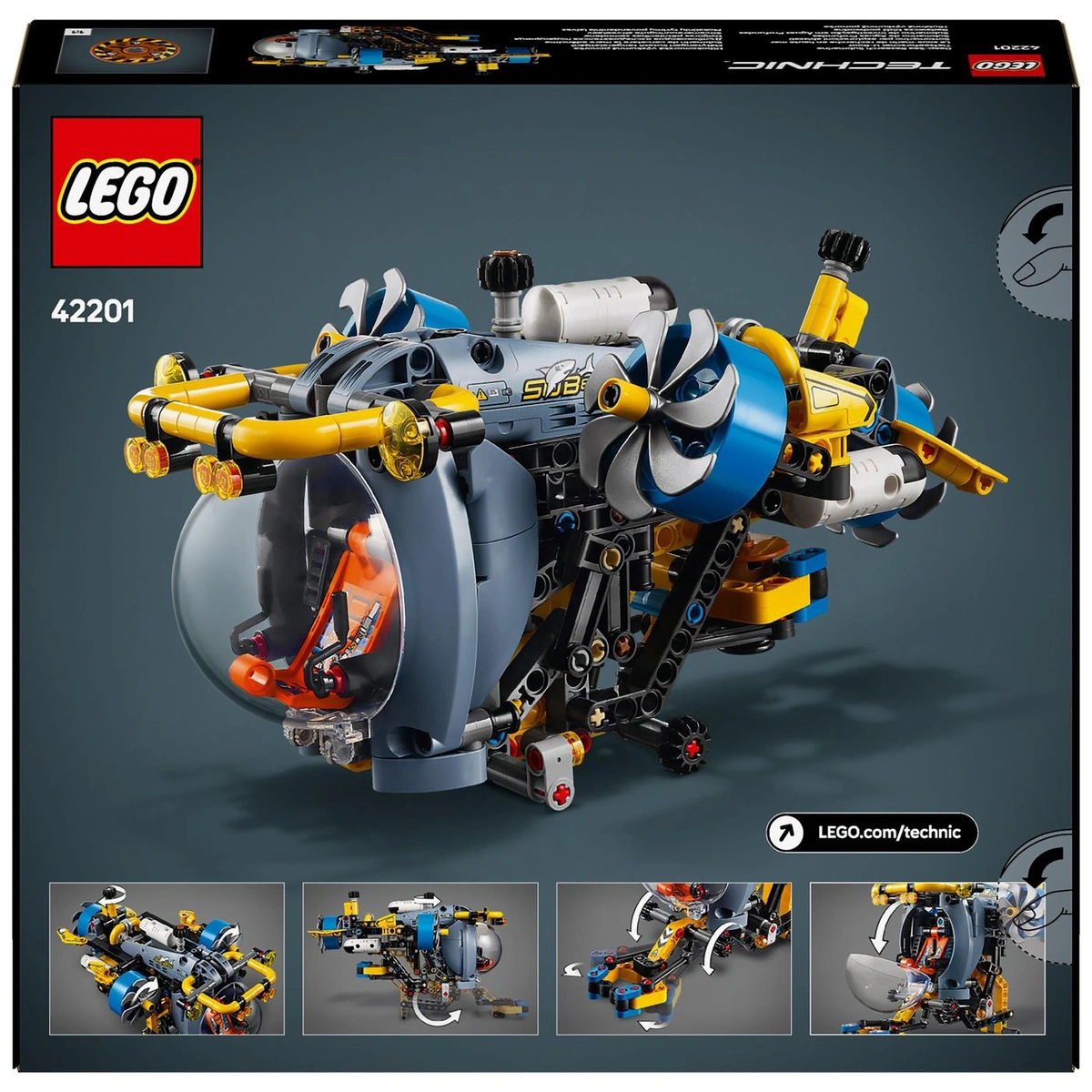 LEGO Technic Deep-Sea Research Submarine Building Toy 42201
