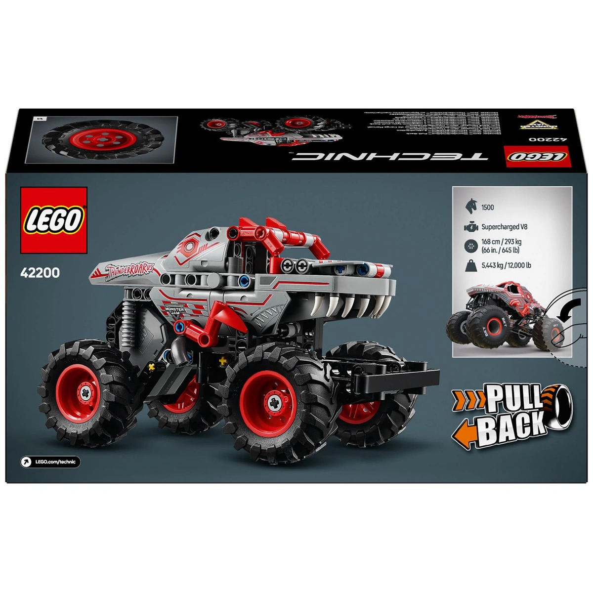 LEGO Technic Monster Jam ThunderROARus Pull-Back Truck 42200