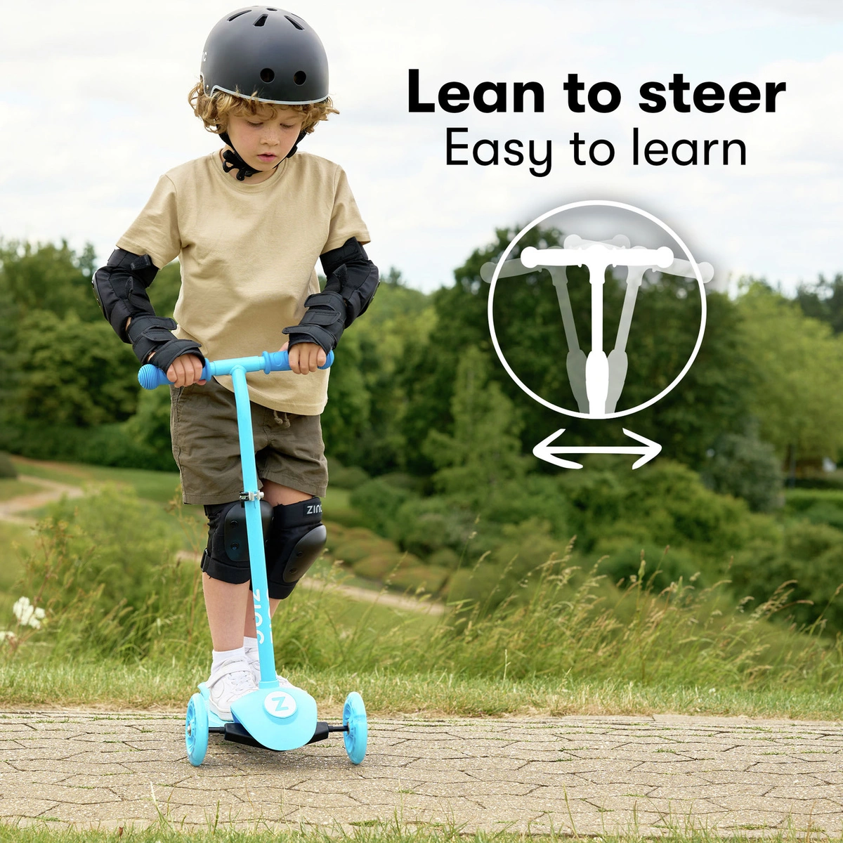 Zinc My First 3-in-1 Kids Light Up 3 Wheel Scooter - Blue