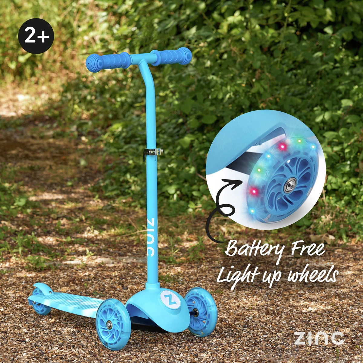 Zinc My First 3-in-1 Kids Light Up 3 Wheel Scooter - Blue