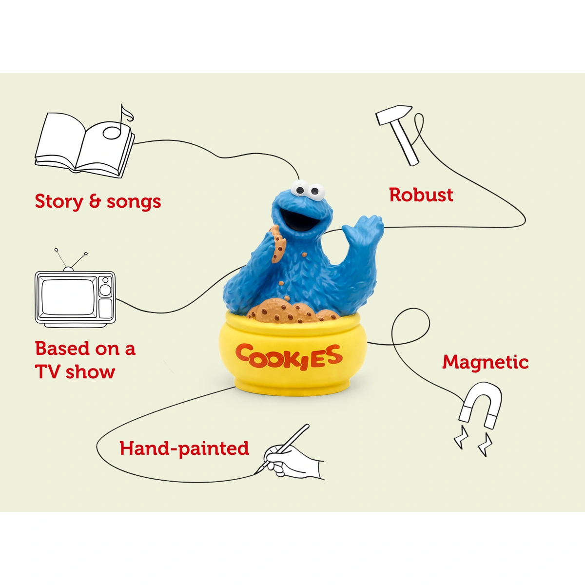 tonies Sesame Street Cookie Monster Audio Tonie Character