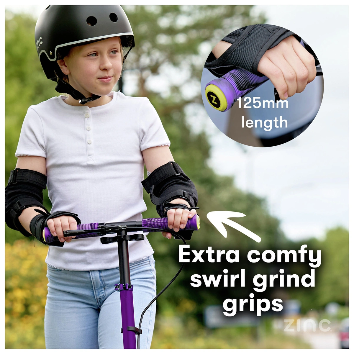 Zinc Verge Pro Kids Folding Incline Scooter - Purple/Orange