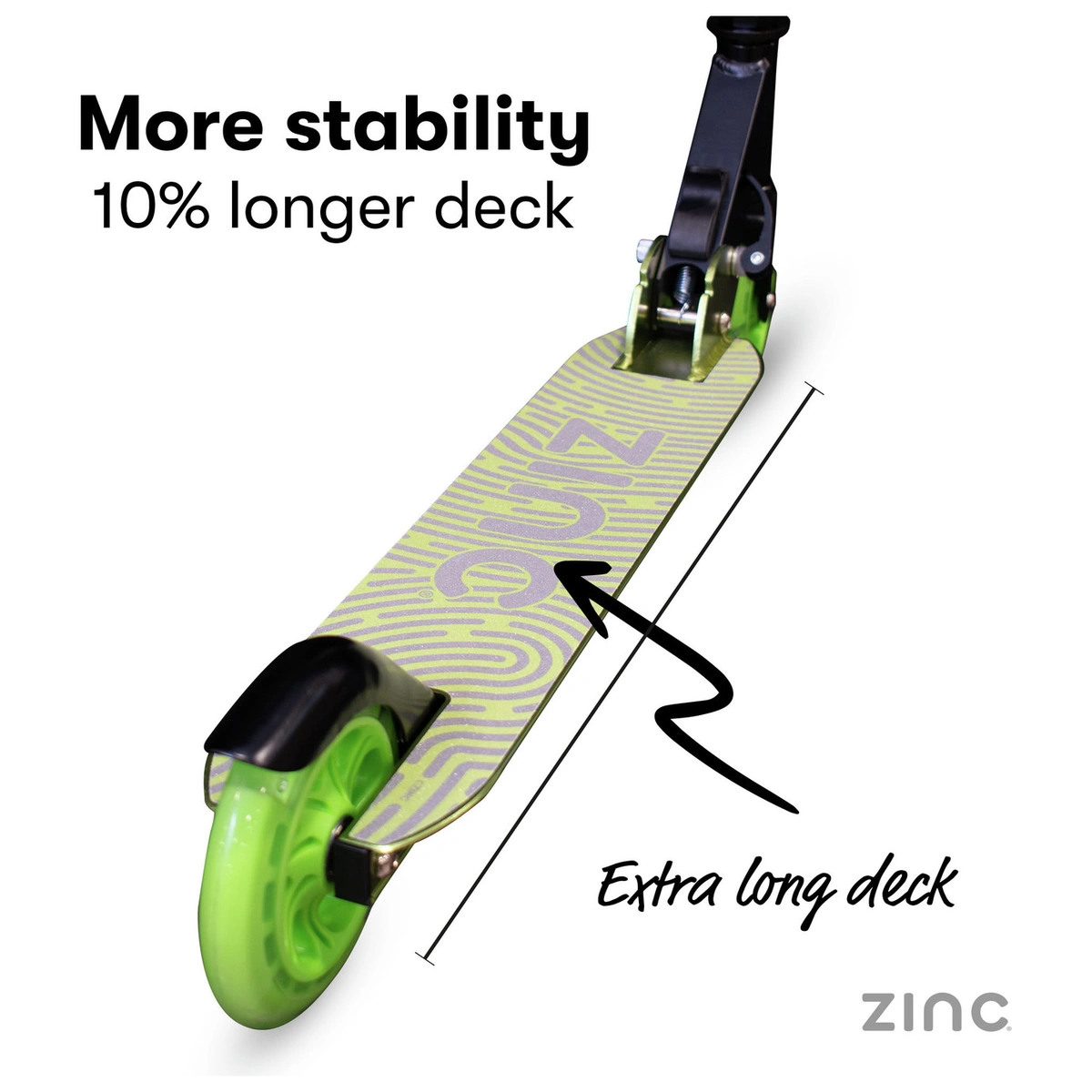 Zinc Identity Kids Folding Incline Scooter - Green