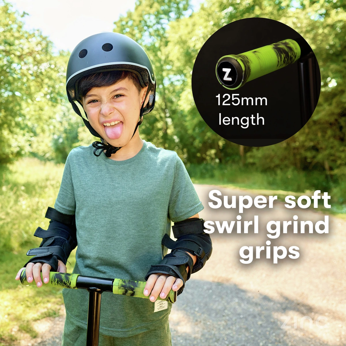 Zinc Identity Kids Folding Incline Scooter - Green