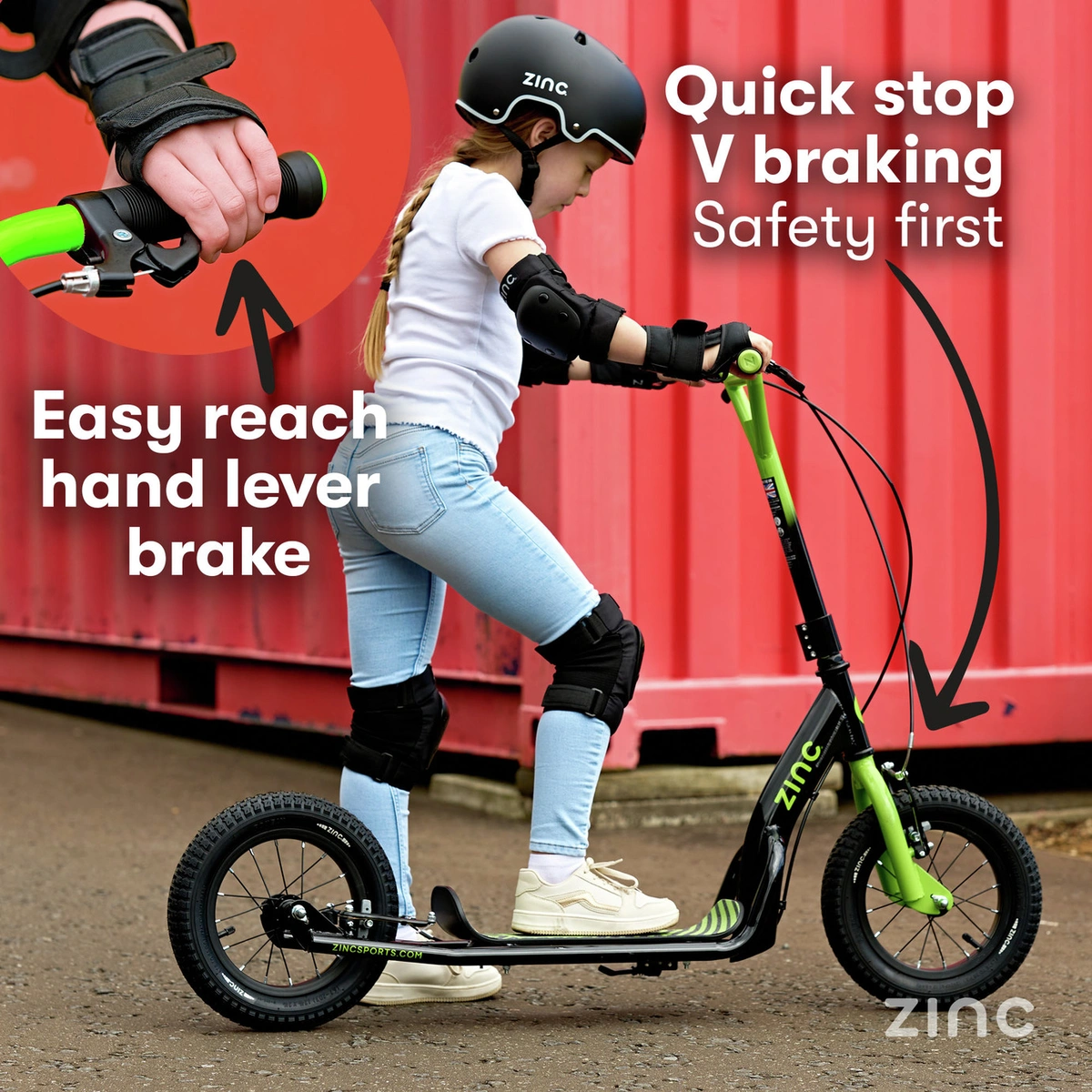 Zinc Radikal Kids BMX Scooter - Green