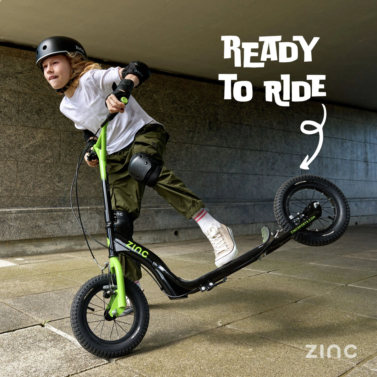 Zinc Radikal Kids BMX Scooter - Green