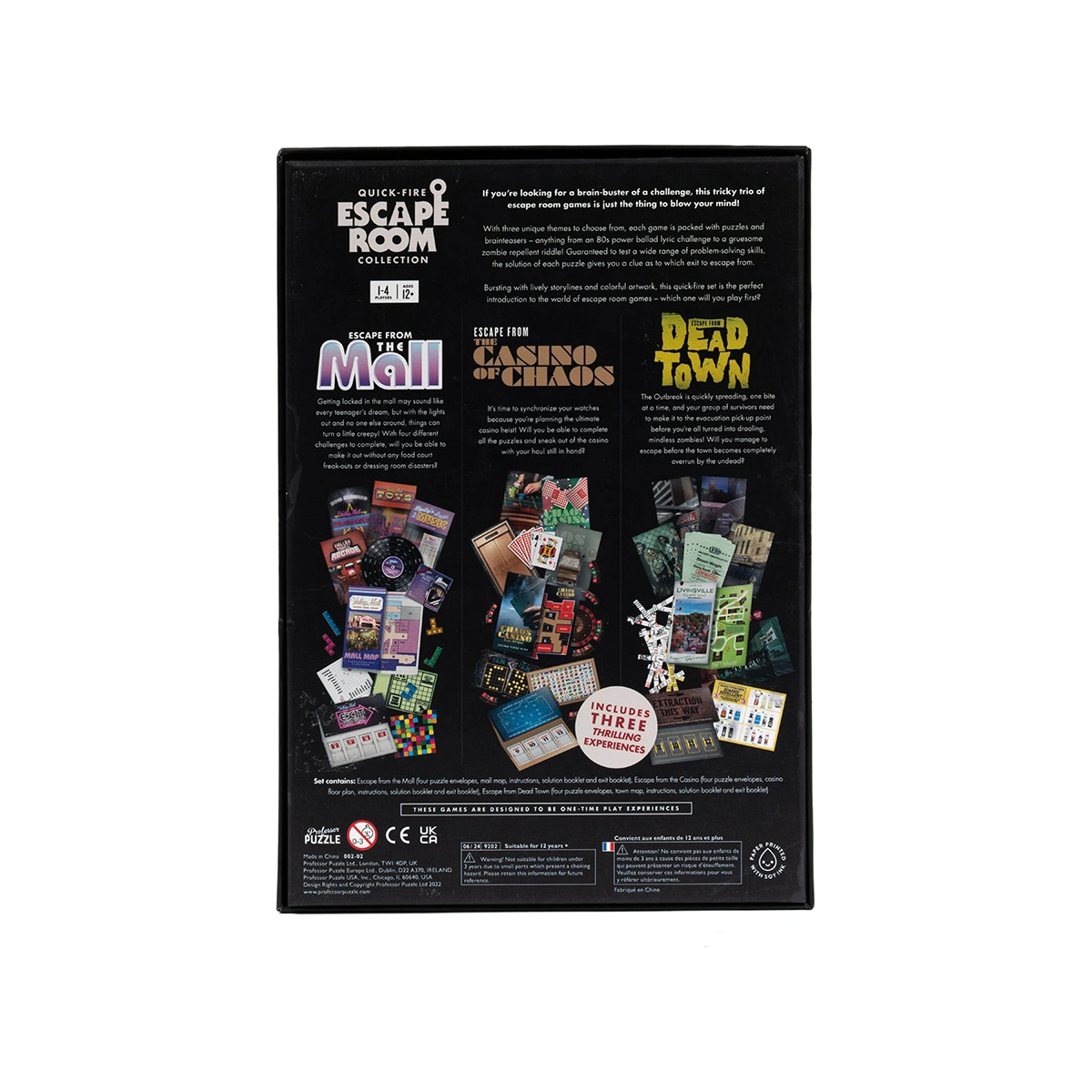 Menkind Set Of 3 Escape Room Quickfire Game