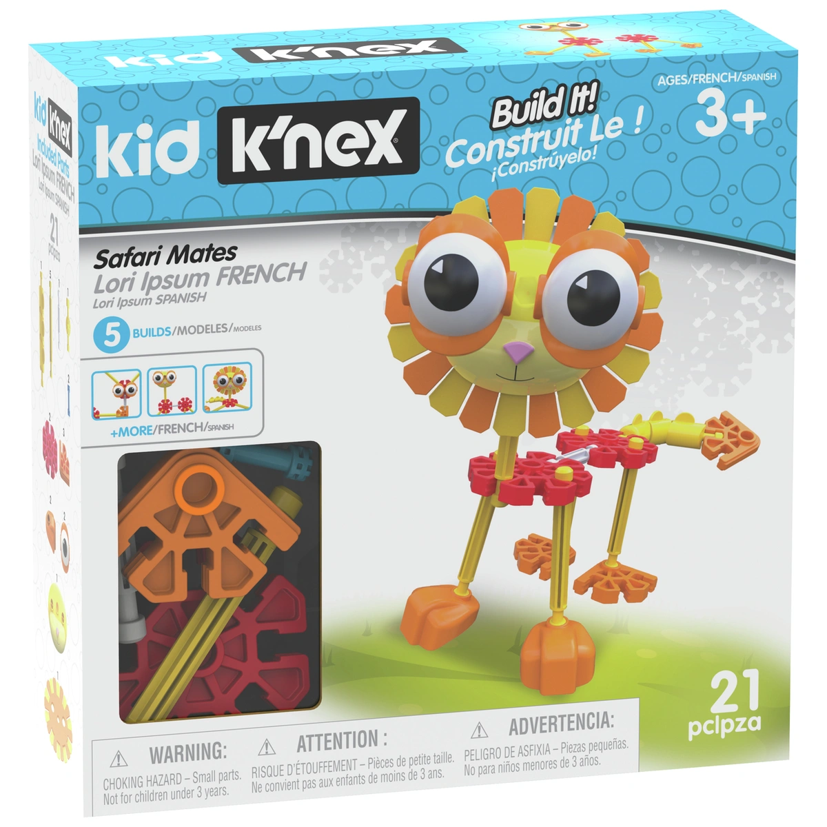 Knex Safari Mates 5 Models 21 Pieces Toy