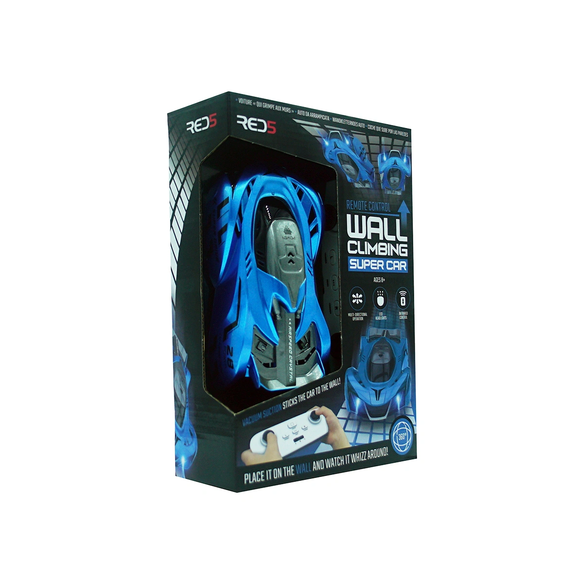 Menkind RED5 Blue Wall Climbing Radio Controlled Super Car