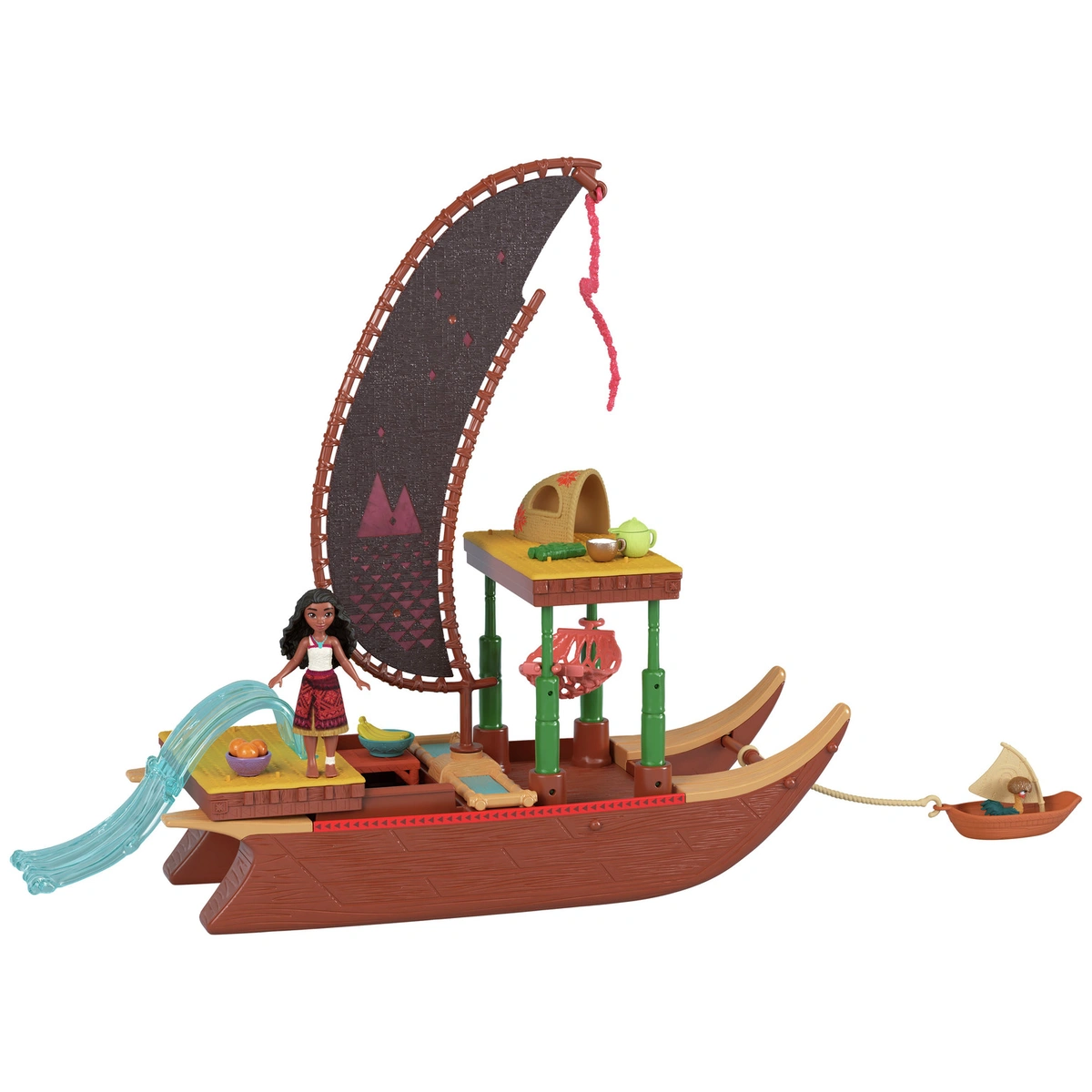 Disney Moana 2 Moana's Adventure Canoe Playset Small Doll