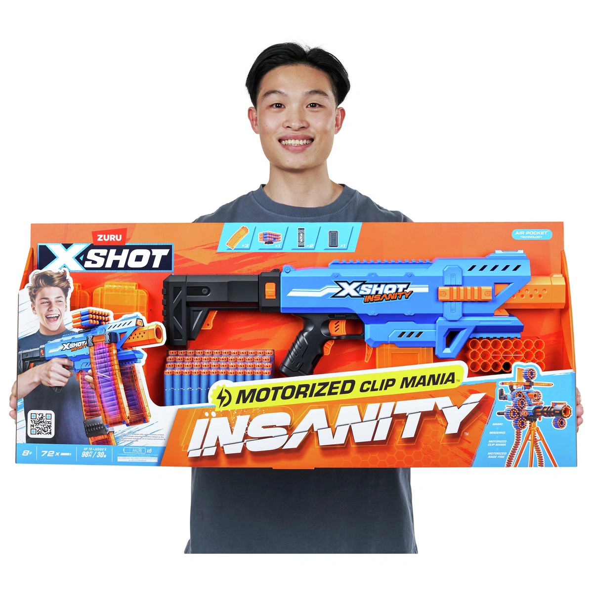 XSHOT Insanity Motorized Clip Mania (72 Darts)