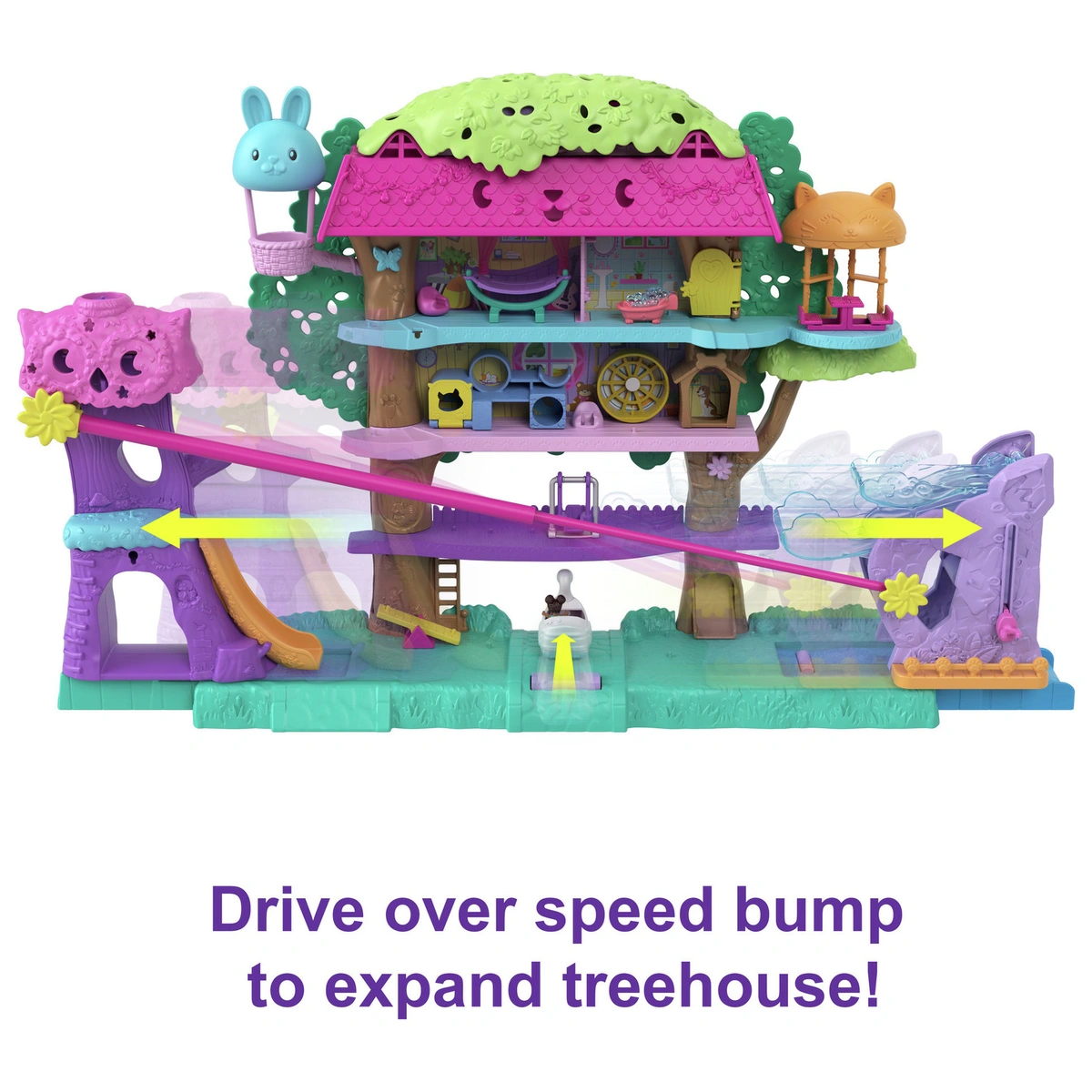 Polly Pocket Pollyville Pet Adventure Treehouse Playset