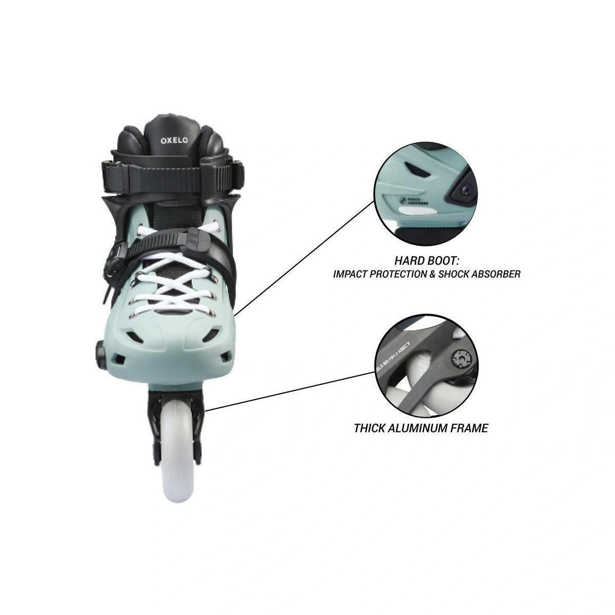 Decathlon 500 Inline Skates - Green, UK 10.5