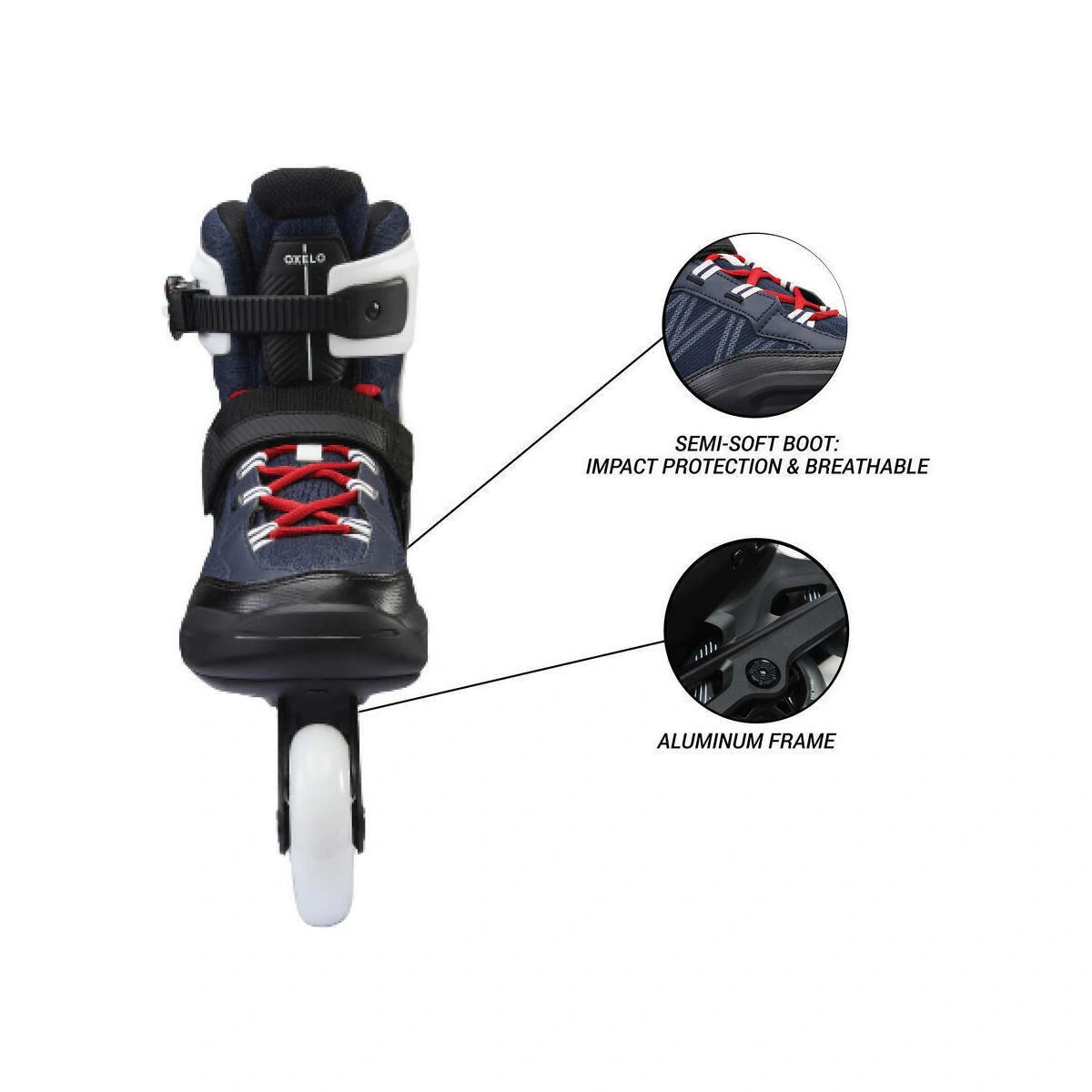 Decathlon 500 Inline Skates - Red, UK 8