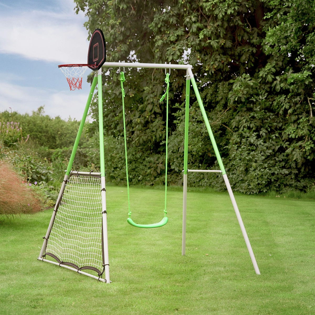 Sportspower Swing with Rebound Net and Basketball Hoop