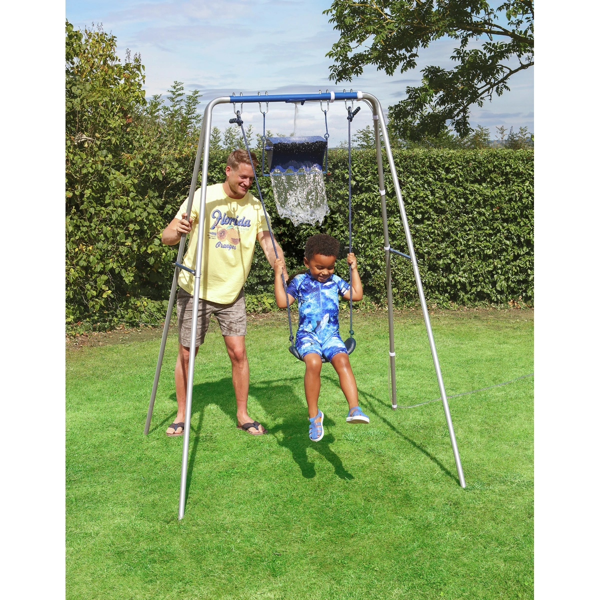 Chad Valley Kids Garden Swing and Water Tipper - Blue